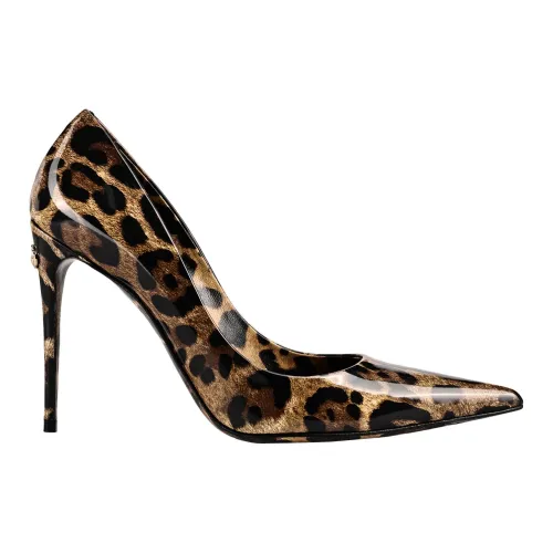 Dolce & Gabbana , Leopard Print Leather Decolletes ,Multicolor female, Sizes: