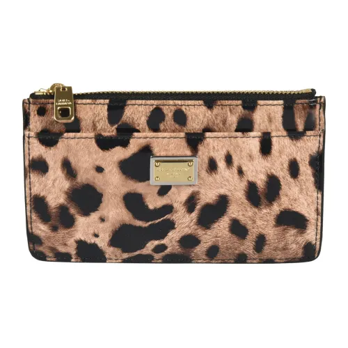 Dolce & Gabbana , Leopard Print Women`s Wallet ,Brown female, Sizes: ONE SIZE