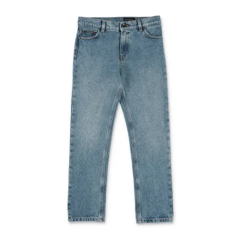 Dolce & Gabbana , Light Blue Cotton Denim Boy Jeans ,Blue male, Sizes: