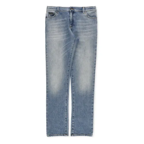 Dolce & Gabbana , Light Blue Cotton Jeans for Boys ,Blue male, Sizes: