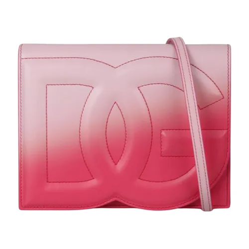 Dolce & Gabbana , Logo-Embossed Ombrè-Print Crossbody Bag ,Pink female, Sizes: ONE SIZE