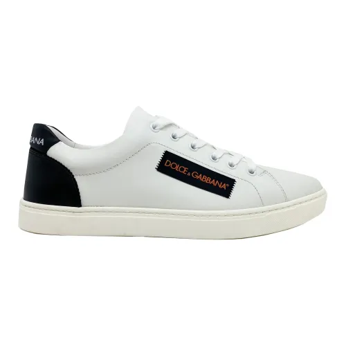 Dolce & Gabbana , Logo Leather Sneakers ,White female, Sizes: