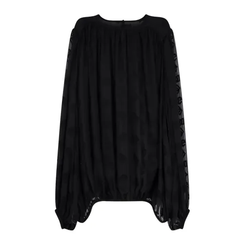 Dolce & Gabbana , Logo Silk Shirt ,Black female, Sizes: