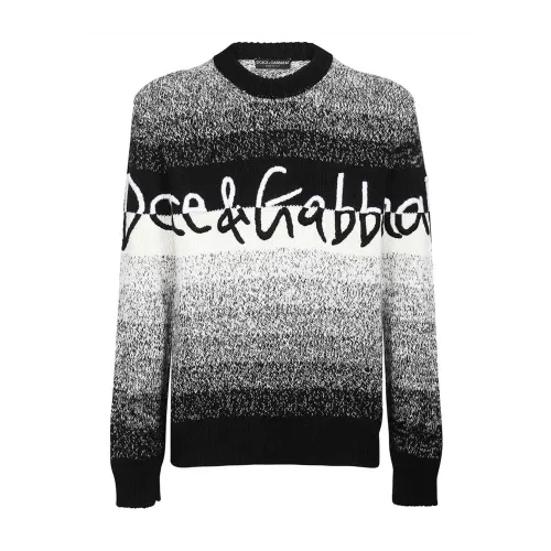 Dolce & Gabbana , Logo Sweater for Men ,Black male, Sizes: