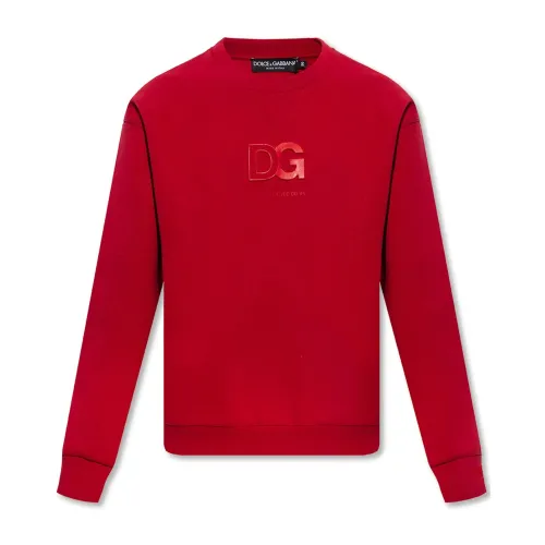 Dolce & Gabbana , Logo Sweatshirt ,Red male, Sizes: