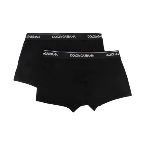 Dolce & Gabbana , Logo Waistband Boxers in Black ,Black male, Sizes: