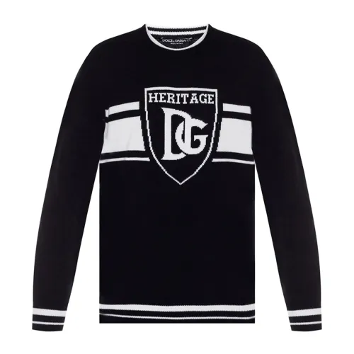 Dolce & Gabbana , Luxurious Black Cashmere Sweater ,Black male, Sizes: