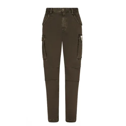 Dolce & Gabbana , Luxury Brown Cargo Pants ,Brown male, Sizes: