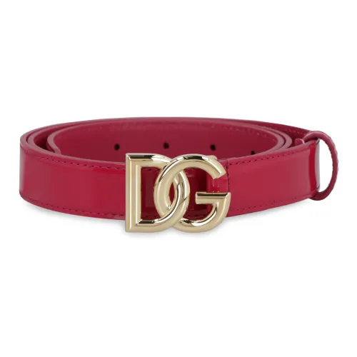 Dolce & Gabbana , Luxury Leather Belt ,Pink unisex, Sizes: