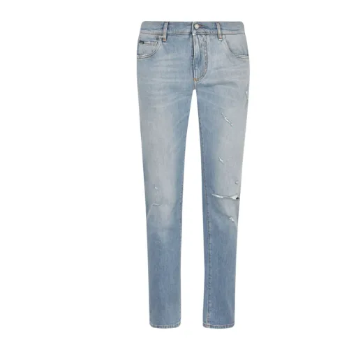 Dolce & Gabbana , Matched Variant Skinny Jeans ,Blue male, Sizes: