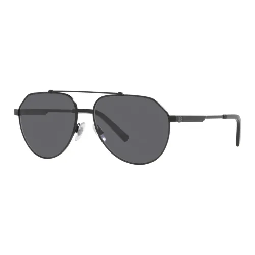 Dolce & Gabbana , Matte Black/Grey Sunglasses ,Black male, Sizes: