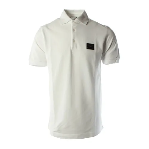 Dolce & Gabbana , Men White Cotton Polo Shirt ,White male, Sizes: