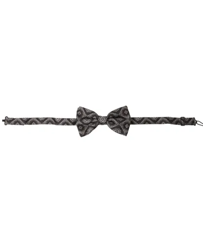 Dolce & Gabbana Mens Adjustable Fantasy Pattern Bow Tie - Black - One
