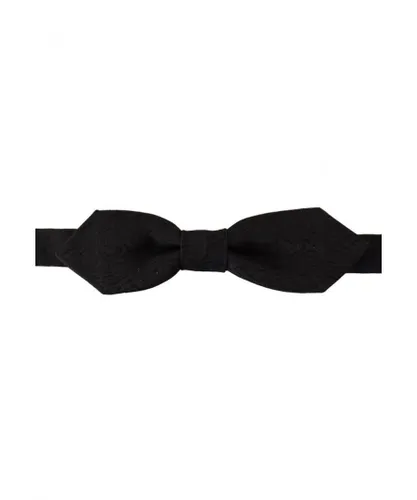 Dolce & Gabbana Mens Black 100% Silk Adjustable Neck Papillon Tie - One
