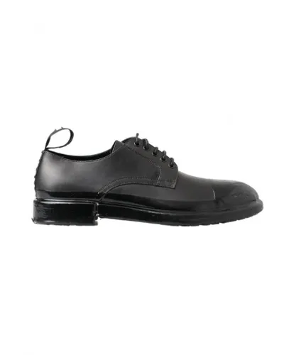 Dolce & Gabbana Mens Black Leather Derby Dress Shoes