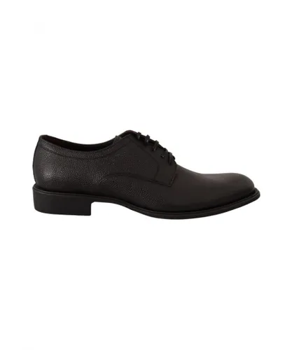 Dolce & Gabbana Mens Black Leather Lace Up Formal Derby Shoes
