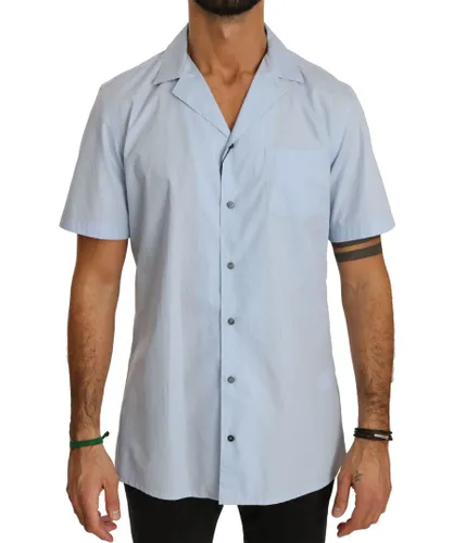 Dolce & Gabbana Mens Blue Short Sleeve 100% Cotton Top Shirt