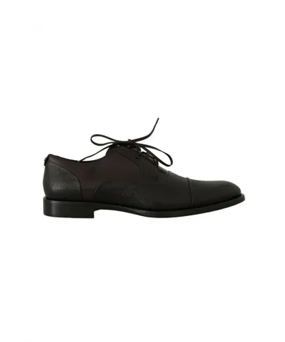 Dolce & Gabbana Mens Brown Leather Laceups Dress Shoes