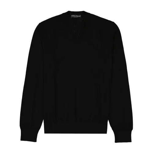 Dolce & Gabbana , Mens Clothing Sweater Black Ss23 ,Black male, Sizes: