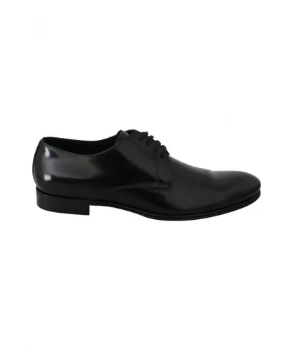Dolce & Gabbana Mens Derby Napoli Black Leather Dress Formal Shoes