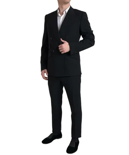Dolce & Gabbana Mens Double Breasted 2 Piece Suit - Black