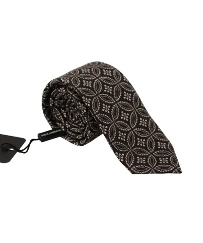 Dolce & Gabbana Mens Fantasy Print Silk Adjustable Accessory Tie - Black - One