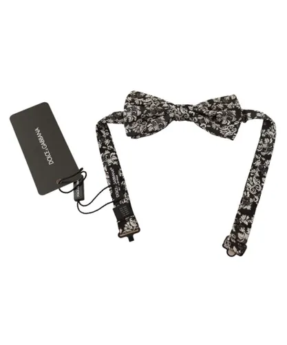 Dolce & Gabbana Mens Floral Adjustable Neck Papillon Bow Tie - Multicolour Silk - One