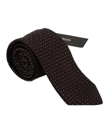 Dolce & Gabbana Mens Geometric Pattern Silk Necktie - Multicolour - One
