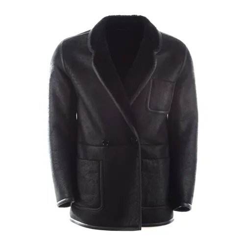 Dolce & Gabbana , Men`s Leather Jacket - Stylish Model ,Black male, Sizes: