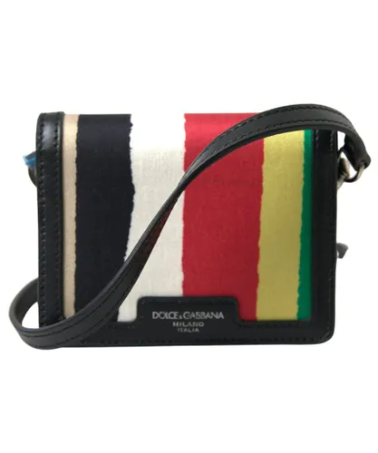 Dolce & Gabbana Mens Leather Shoulder Strap Card Holder Wallet - Multicolour - One Size