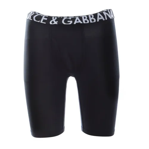 Dolce & Gabbana , Mens Long Boxer Briefs ,Black male, Sizes: