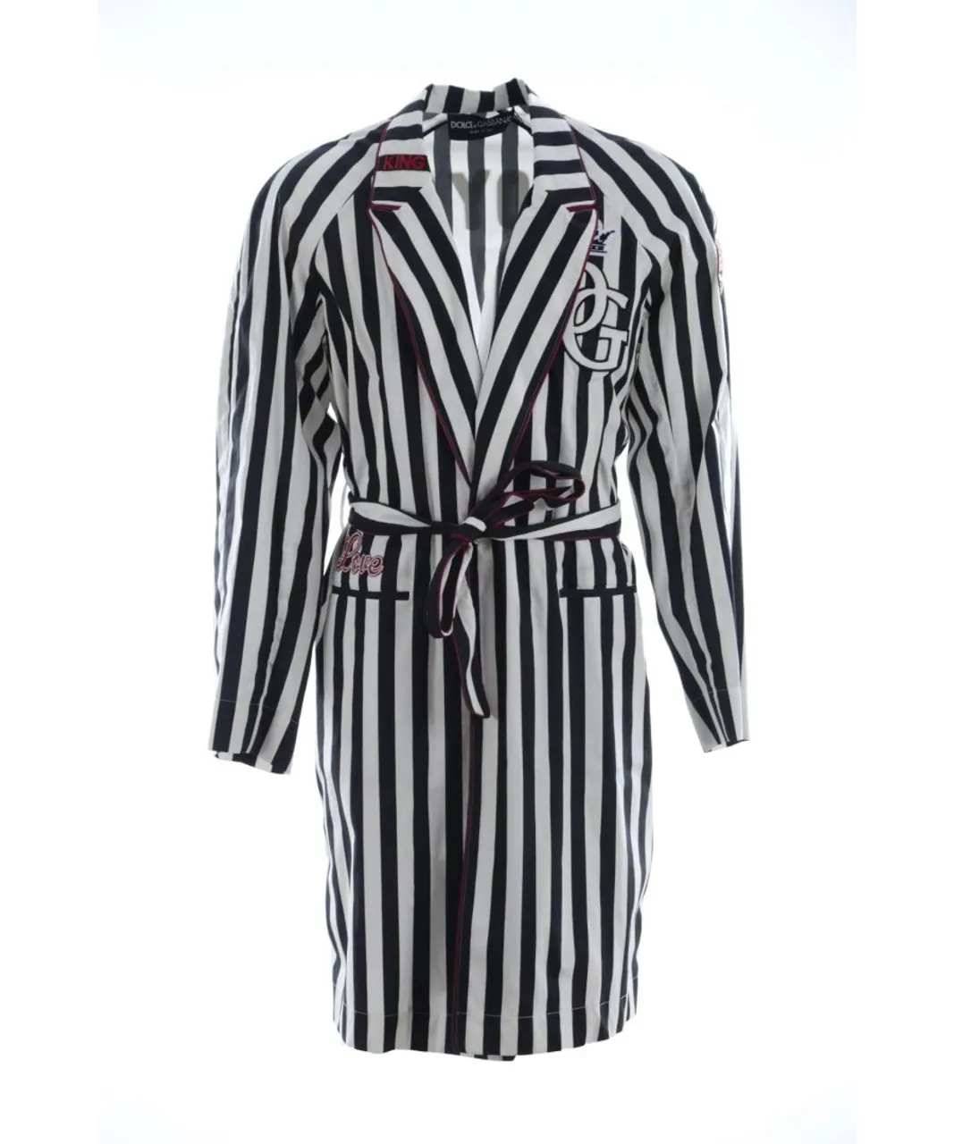Dolce & Gabbana Mens Men Striped Night Gown - Multicolour Cotton