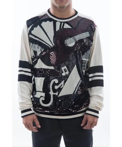 Dolce & Gabbana Mens Men Sweater - Ecru Silk