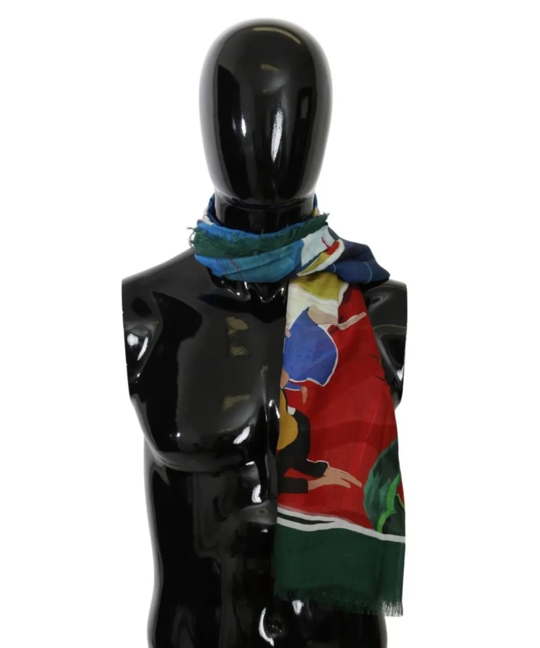 Dolce & Gabbana Mens Multicolor Modal Sorrento Wrap Shawl Scarf - Multicolour Cashmere - One