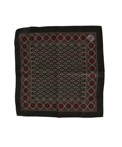 Dolce & Gabbana Mens Multicolor Patterned Square Handkerchief Scarf - Multicolour Silk - One