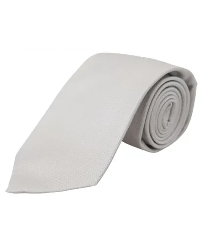 Dolce & Gabbana Mens Patterned Silk Necktie - Off-White - One