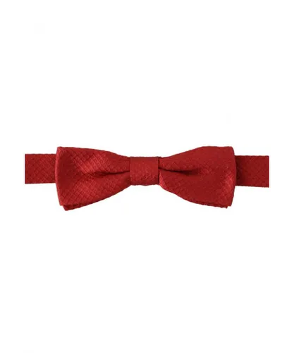 Dolce & Gabbana Mens Red 100% Silk Adjustable Neck Papillon Tie - One