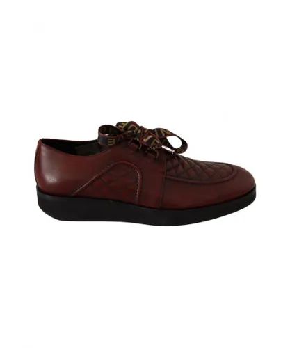 Dolce & Gabbana Mens Red Leather Lace Up Dress Formal Shoes