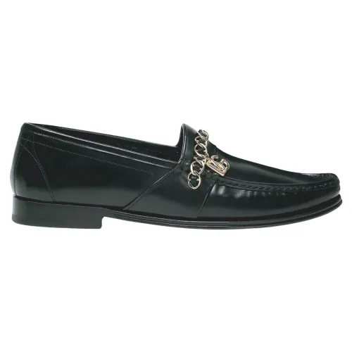 Dolce & Gabbana , Men's Shoes Moccasins Black Ss23 ,Black male, Sizes: