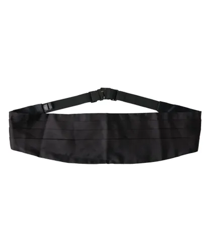 Dolce & Gabbana Mens Silk Adjustable Cummerbund - Black