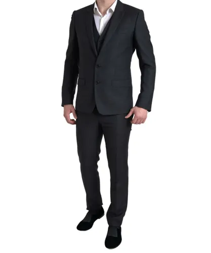 Dolce & Gabbana Mens Single Breasted 3 Piece Suit - Black