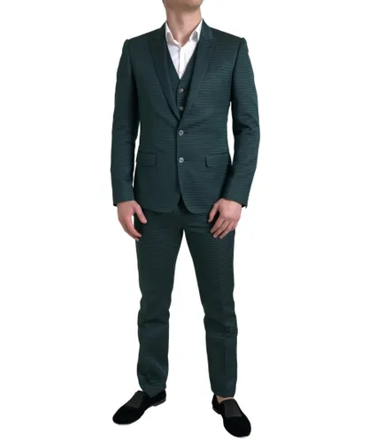 Dolce & Gabbana Mens Single Breasted 3 Piece Suit - Green