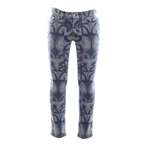 Dolce & Gabbana , Men`s Slim-Fit Denim Jeans ,Blue male, Sizes: