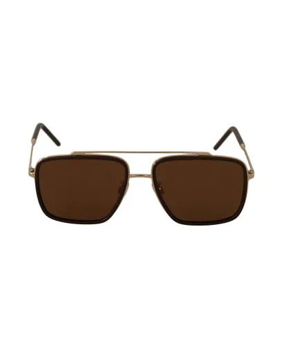 Dolce & Gabbana Mens Square Polarized Lens Sunglasses - Black Metal - One