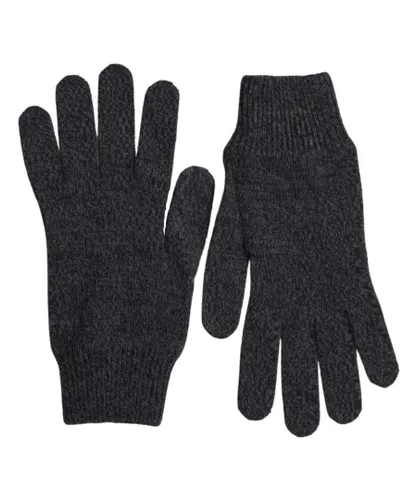 Dolce & Gabbana Mens Virgin Wool Knit Hands Mitten Gloves - Grey