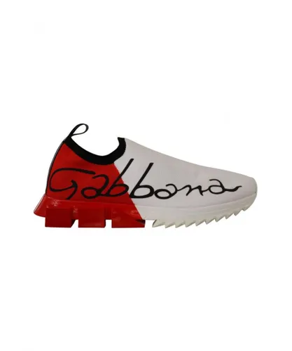 Dolce & Gabbana Mens White Red Sorrento Sandals Sneakers
