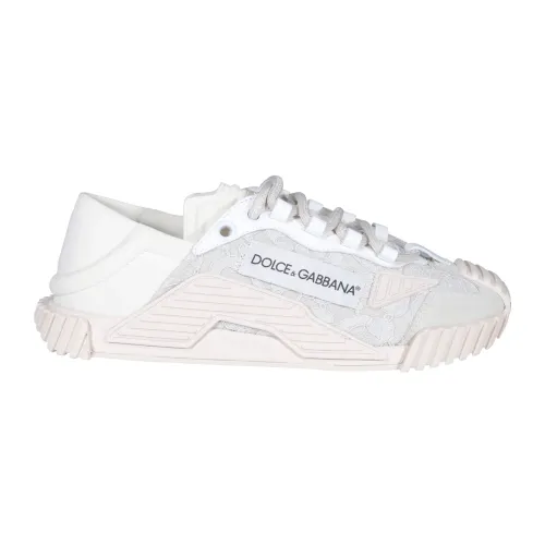 Dolce & Gabbana , Mixed-materials NS1 Slip-on Sneakers ,White female, Sizes: