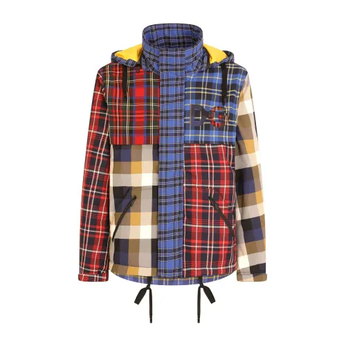 Dolce & Gabbana , Patchwork Plaid Check Coat ,Multicolor male, Sizes: