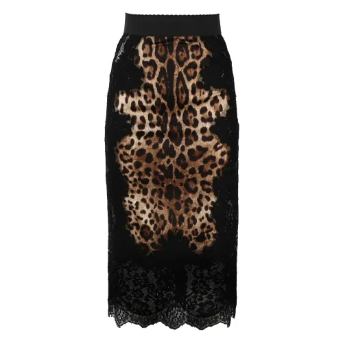 Dolce & Gabbana , Pencil Skirt with High Waist ,Black female, Sizes: