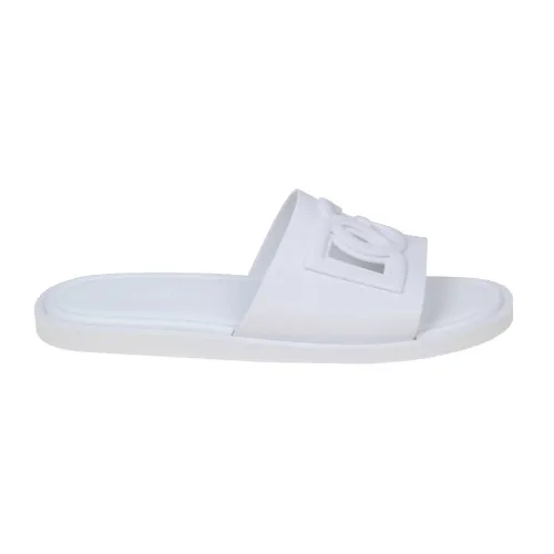 Dolce & Gabbana , Perforated Rubber Slipper - White ,White male, Sizes: